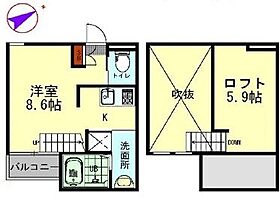 愛知県名古屋市西区名西１丁目（賃貸アパート1R・2階・20.55㎡） その2