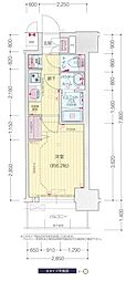 名古屋市営桜通線 太閤通駅 徒歩7分の賃貸マンション 7階1Kの間取り