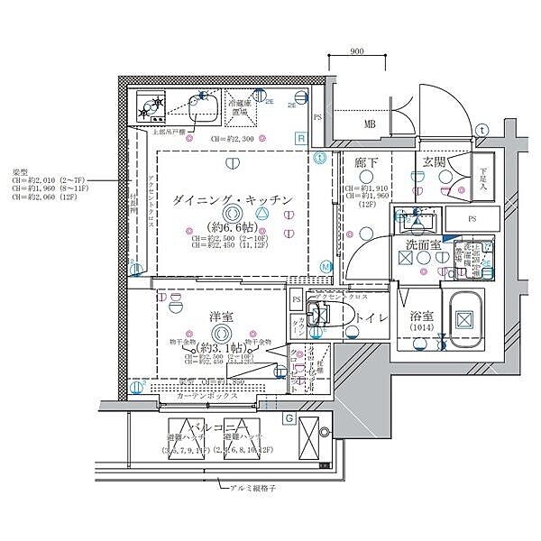 愛知県名古屋市中区千代田４丁目(賃貸マンション1DK・4階・28.59㎡)の写真 その2