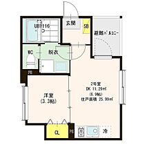 愛知県名古屋市中村区烏森町８丁目（賃貸アパート1DK・2階・25.99㎡） その2