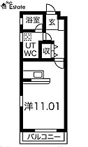 愛知県名古屋市北区西志賀町５丁目（賃貸アパート1K・1階・30.35㎡） その2