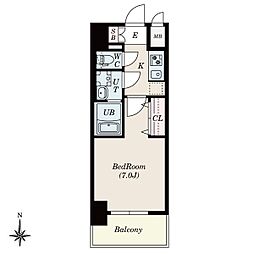 JR東海道本線 尾頭橋駅 徒歩10分の賃貸マンション 5階1Kの間取り
