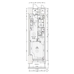 名古屋臨海高速あおなみ線 ささしまライブ駅 徒歩8分の賃貸マンション 5階1DKの間取り