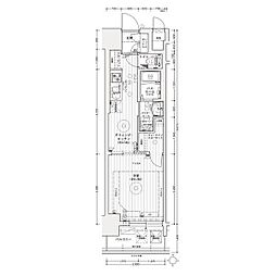 名古屋臨海高速あおなみ線 ささしまライブ駅 徒歩8分の賃貸マンション 4階1DKの間取り