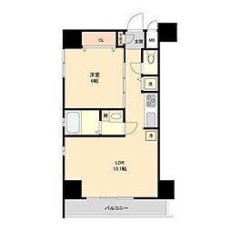 名古屋市営東山線 新栄町駅 徒歩5分の賃貸マンション 9階1LDKの間取り