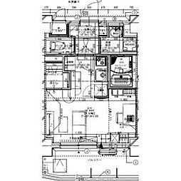 名古屋市営東山線 亀島駅 徒歩3分の賃貸マンション 5階ワンルームの間取り