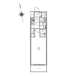 JR中央本線 金山駅 徒歩11分の賃貸マンション 2階1Kの間取り