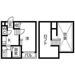 名古屋市営名港線 日比野駅 徒歩9分の賃貸アパート 1階1SKの間取り