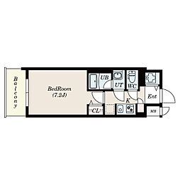 名古屋市営鶴舞線 丸の内駅 徒歩2分の賃貸マンション 9階1Kの間取り