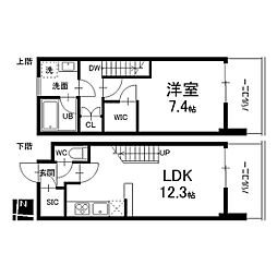 名古屋市営東山線 栄駅 徒歩5分の賃貸マンション 11階1LDKの間取り