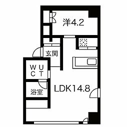 名鉄名古屋本線 栄生駅 徒歩5分の賃貸マンション 6階1LDKの間取り