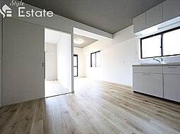 名古屋市営名港線 六番町駅 徒歩10分の賃貸マンション 4階1LDKのリビング/ダイニング