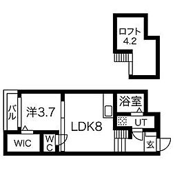 名古屋市営名城線 志賀本通駅 徒歩5分の賃貸アパート 1階1LDKの間取り