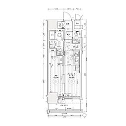 名古屋市営名城線 東別院駅 徒歩5分の賃貸マンション 2階1DKの間取り