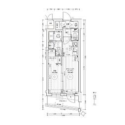 名古屋市営名城線 東別院駅 徒歩5分の賃貸マンション 13階1DKの間取り