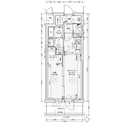 名古屋市営名城線 東別院駅 徒歩5分の賃貸マンション 6階1DKの間取り