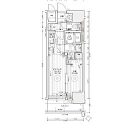 名古屋市営名城線 東別院駅 徒歩5分の賃貸マンション 11階1DKの間取り