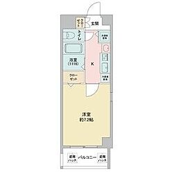 名古屋市営名城線 金山駅 徒歩4分の賃貸マンション 4階1Kの間取り