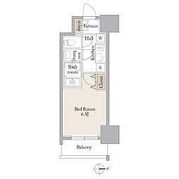 名古屋市営鶴舞線 庄内通駅 徒歩1分の賃貸マンション 2階1Kの間取り