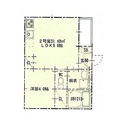 名古屋市営名城線 志賀本通駅 徒歩6分の賃貸アパート 1階1LDKの間取り