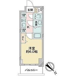 名古屋市営鶴舞線 鶴舞駅 徒歩5分の賃貸マンション 13階1Kの間取り