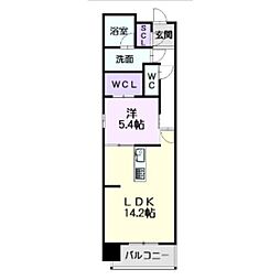 名古屋市営桜通線 久屋大通駅 徒歩5分の賃貸マンション 5階1LDKの間取り