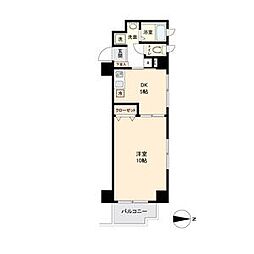 名古屋市営鶴舞線 伏見駅 徒歩5分の賃貸アパート 5階1DKの間取り