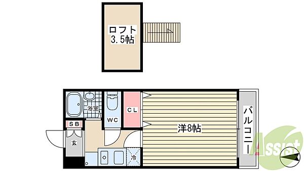 ルーエン大町 ｜兵庫県神戸市垂水区大町1丁目(賃貸アパート1K・2階・24.48㎡)の写真 その2