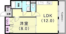 歌敷山ハイツ  ｜ 兵庫県神戸市垂水区歌敷山1丁目2-18（賃貸マンション1LDK・2階・43.35㎡） その2