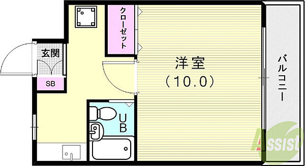 フルール名谷 ｜兵庫県神戸市垂水区名谷町(賃貸マンション1K・4階・28.60㎡)の写真 その2