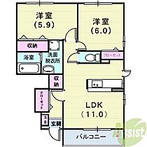 サンリットガーデンハウスS  ｜ 兵庫県神戸市垂水区舞多聞西1丁目（賃貸アパート2LDK・1階・55.37㎡） その2