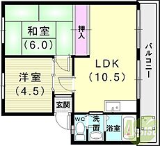 名谷2団地12号棟  ｜ 兵庫県神戸市須磨区菅の台5丁目3-12（賃貸マンション2LDK・5階・44.57㎡） その2