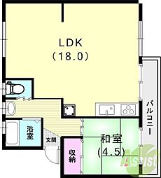 明舞第1団地2号棟 4階