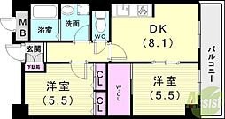 ボシュケ鷹取 2階