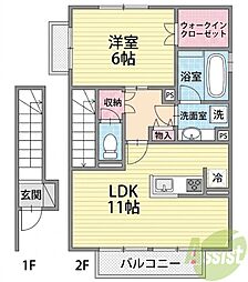 アネシス 1LDKの間取図画像