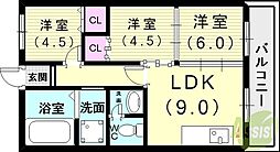 NEWNICE 3LDKの間取図画像