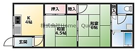 大阪府八尾市弓削町3丁目（賃貸アパート2K・2階・30.00㎡） その2