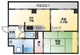 エスポールシバタ 305 ｜ 大阪府八尾市小阪合町2丁目8-27（賃貸マンション2DK・3階・44.00㎡） その2