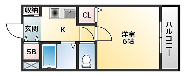 マンションタカトミ 305｜大阪府八尾市東本町3丁目(賃貸マンション1K・3階・21.00㎡)の写真 その2