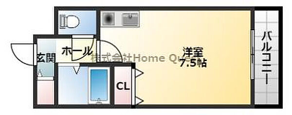 SENTIA八戸ノ里 203｜大阪府東大阪市中小阪3丁目(賃貸マンション1R・2階・21.00㎡)の写真 その2