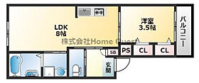 モアナ長瀬町  ｜ 大阪府東大阪市長瀬町1丁目（賃貸アパート1LDK・2階・27.91㎡） その2