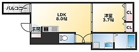 F asecia Dione  ｜ 大阪府東大阪市上小阪1丁目（賃貸アパート1LDK・3階・28.21㎡） その2