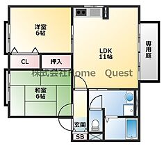 大阪府八尾市東山本町5丁目（賃貸アパート2LDK・1階・52.00㎡） その2