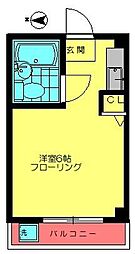 ダジュール松原 3階ワンルームの間取り