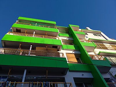 外観:大規模修繕工事実施 4方向に高い建物がなく、眺望良好 外観:大規模修繕工事実施 4方向に高い建物がなく、眺望良好
