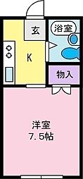 ハイツスカイ 1Kの間取図画像