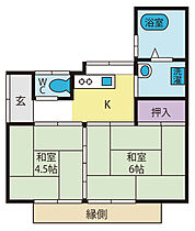 雨宮天神住宅  ｜ 山梨県甲府市天神町（賃貸一戸建2K・1階・30.63㎡） その2