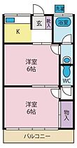 中央ハイツ  ｜ 山梨県甲府市中央２丁目（賃貸アパート2K・2階・33.00㎡） その2