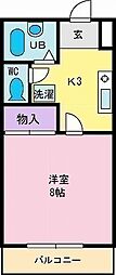 スターハイツ ワンルームの間取図画像