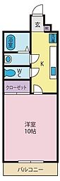メゾン・リッシュ 1Kの間取図画像